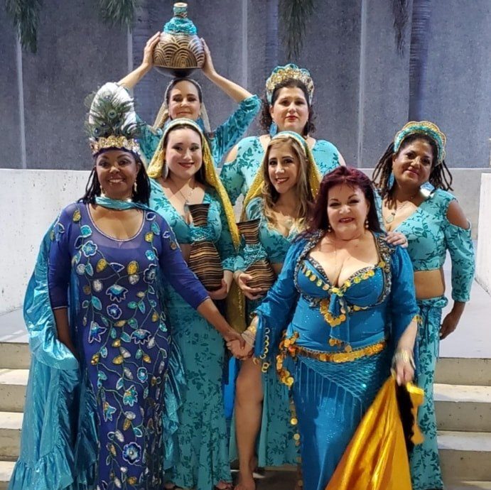 Mermaids of the Nile student dance company with Jihan Jamal at Arabian Voyage 2019