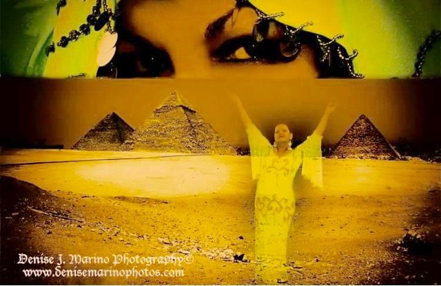 Jihan Jamal photographed at the pyramids in Giza, Egypt